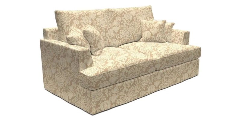 Slingsby 3 Seater Fitted Cover Sofa in Two Tone Plain Biscuit. Loose cover version available