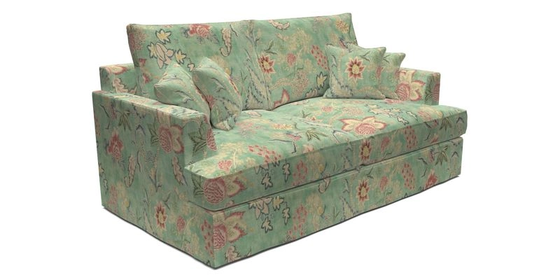 Slingsby 3 Seater Fitted Cover Sofa in Two Tone Plain Biscuit. Loose cover version available
