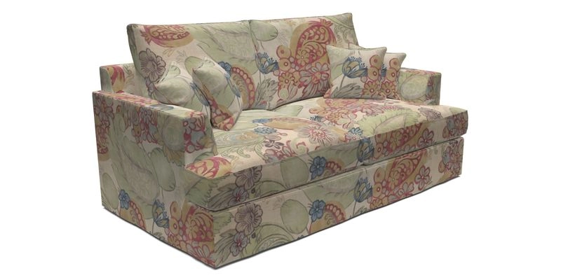 Slingsby 3 Seater Fitted Cover Sofa in Two Tone Plain Biscuit. Loose cover version available