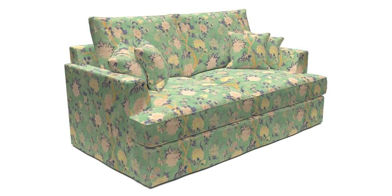 Slingsby 3 Seater Fitted Cover Sofa in Two Tone Plain Biscuit. Loose cover version available