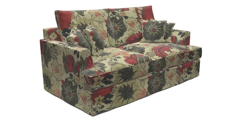 Slingsby 3 Seater Fitted Cover Sofa in Two Tone Plain Biscuit. Loose cover version available