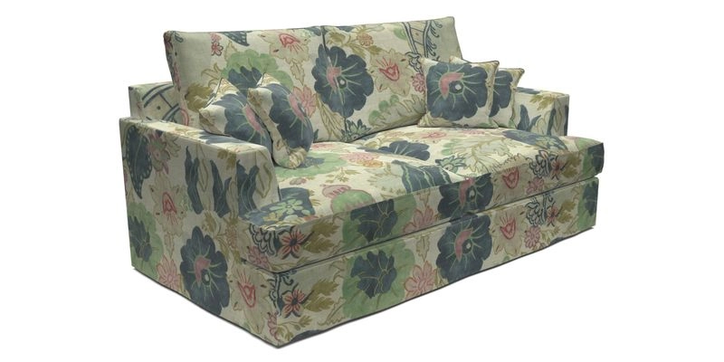 Slingsby 3 Seater Fitted Cover Sofa in Two Tone Plain Biscuit. Loose cover version available