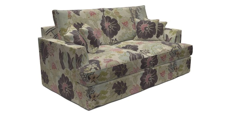 Slingsby 3 Seater Fitted Cover Sofa in Two Tone Plain Biscuit. Loose cover version available