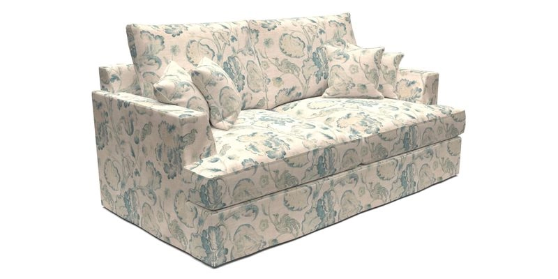 Slingsby 3 Seater Fitted Cover Sofa in Two Tone Plain Biscuit. Loose cover version available