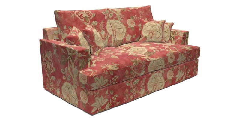 Slingsby 3 Seater Fitted Cover Sofa in Two Tone Plain Biscuit. Loose cover version available
