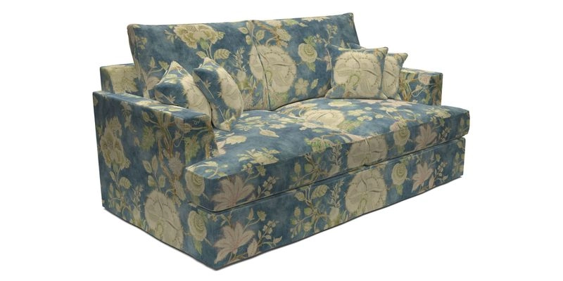 Slingsby 3 Seater Fitted Cover Sofa in Two Tone Plain Biscuit. Loose cover version available
