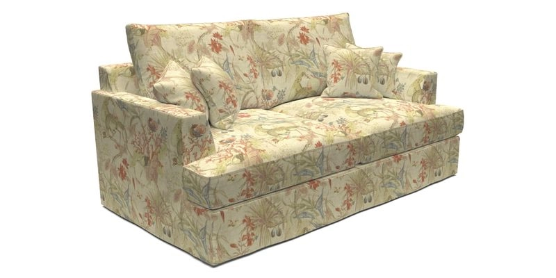 Slingsby 3 Seater Fitted Cover Sofa in Two Tone Plain Biscuit. Loose cover version available
