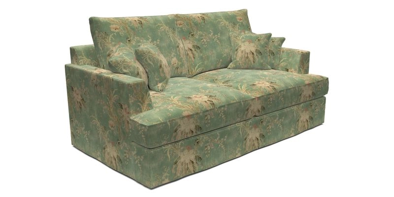 Slingsby 3 Seater Fitted Cover Sofa in Two Tone Plain Biscuit. Loose cover version available