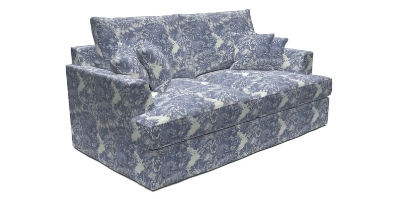 Slingsby 3 Seater Fitted Cover Sofa in Two Tone Plain Biscuit. Loose cover version available