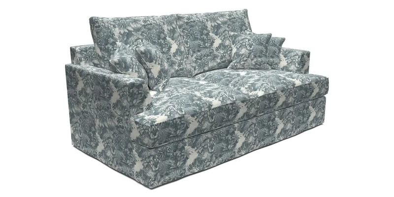 Slingsby 3 Seater Fitted Cover Sofa in Two Tone Plain Biscuit. Loose cover version available