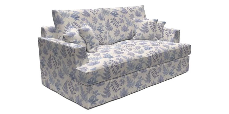 Slingsby 3 Seater Fitted Cover Sofa in Two Tone Plain Biscuit. Loose cover version available