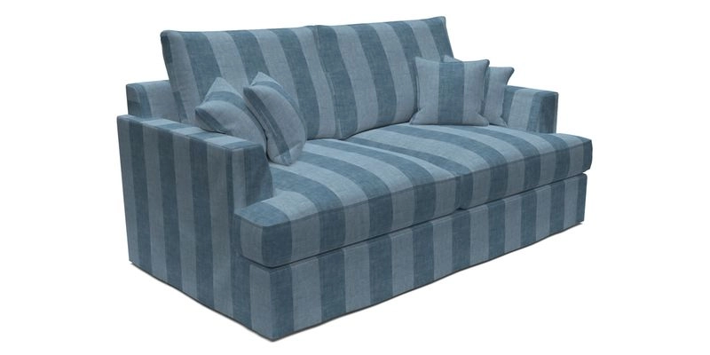 Slingsby 3 Seater Fitted Cover Sofa in Two Tone Plain Biscuit. Loose cover version available