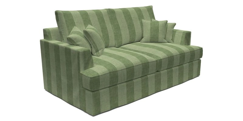 Slingsby 3 Seater Fitted Cover Sofa in Two Tone Plain Biscuit. Loose cover version available