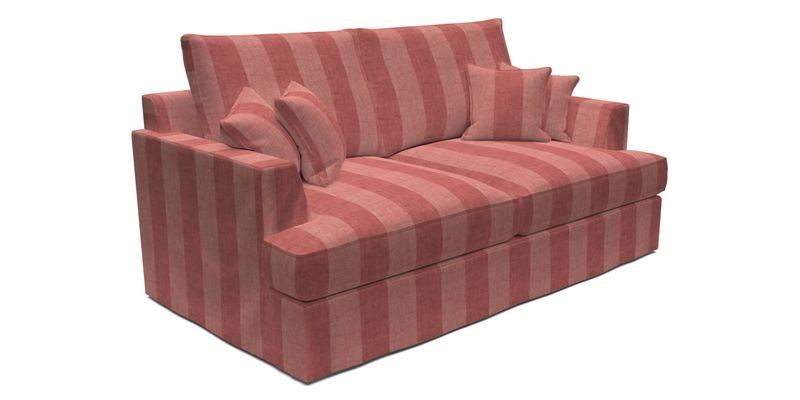 Slingsby 3 Seater Fitted Cover Sofa in Two Tone Plain Biscuit. Loose cover version available