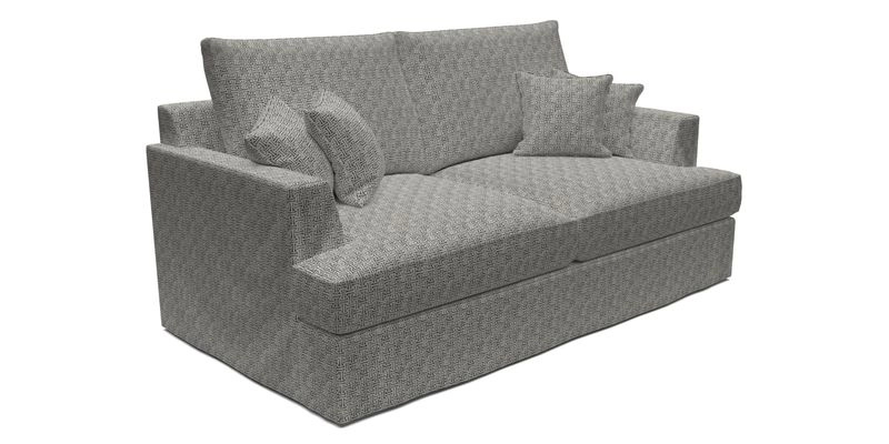 Slingsby 3 Seater Fitted Cover Sofa in Two Tone Plain Biscuit. Loose cover version available