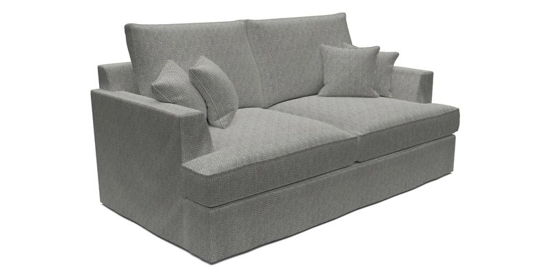 Slingsby 3 Seater Fitted Cover Sofa in Two Tone Plain Biscuit. Loose cover version available