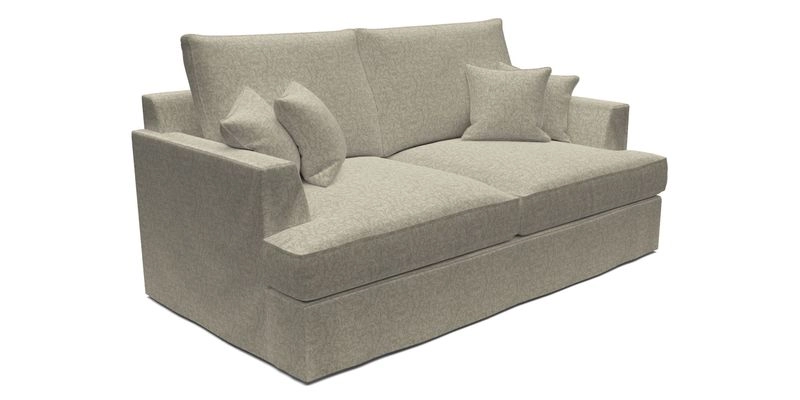 Slingsby 3 Seater Fitted Cover Sofa in Two Tone Plain Biscuit. Loose cover version available