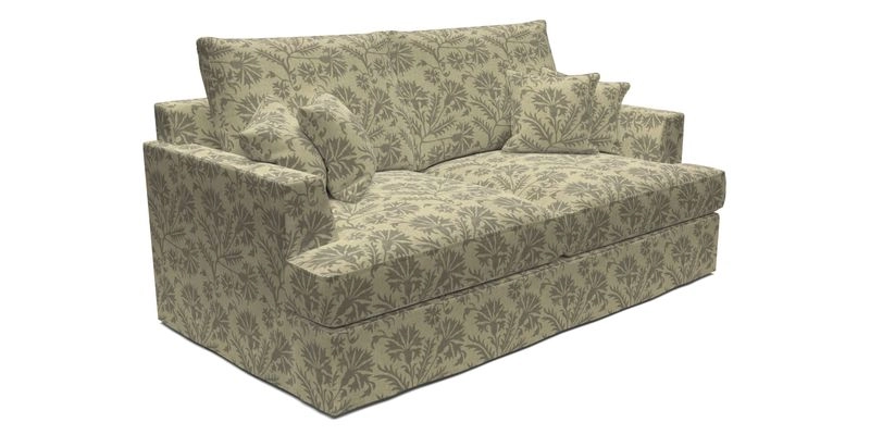Slingsby 3 Seater Fitted Cover Sofa in Two Tone Plain Biscuit. Loose cover version available