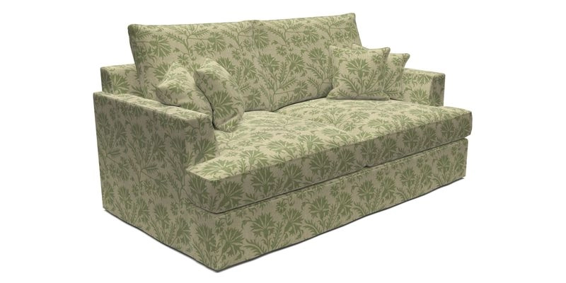 Slingsby 3 Seater Fitted Cover Sofa in Two Tone Plain Biscuit. Loose cover version available