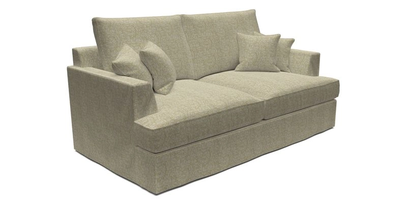Slingsby 3 Seater Fitted Cover Sofa in Two Tone Plain Biscuit. Loose cover version available