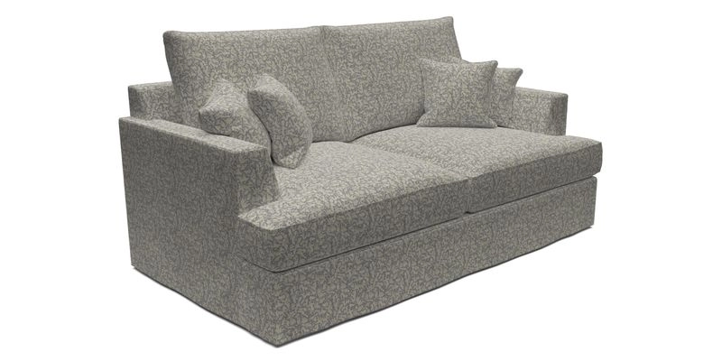 Slingsby 3 Seater Fitted Cover Sofa in Two Tone Plain Biscuit. Loose cover version available