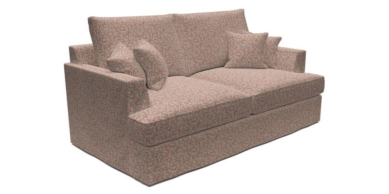 Slingsby 3 Seater Fitted Cover Sofa in Two Tone Plain Biscuit. Loose cover version available