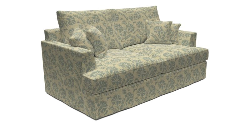 Slingsby 3 Seater Fitted Cover Sofa in Two Tone Plain Biscuit. Loose cover version available
