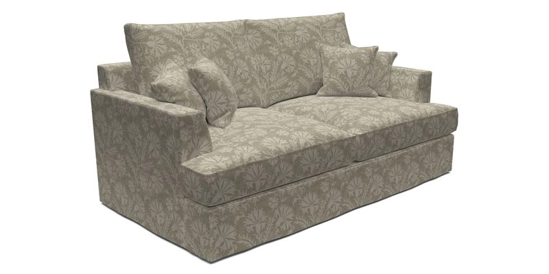 Slingsby 3 Seater Fitted Cover Sofa in Two Tone Plain Biscuit. Loose cover version available