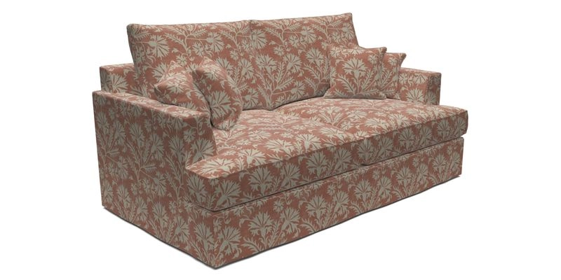 Slingsby 3 Seater Fitted Cover Sofa in Two Tone Plain Biscuit. Loose cover version available
