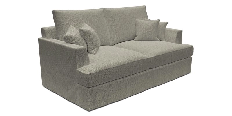 Slingsby 3 Seater Fitted Cover Sofa in Two Tone Plain Biscuit. Loose cover version available