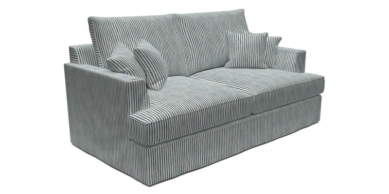 Slingsby 3 Seater Fitted Cover Sofa in Two Tone Plain Biscuit. Loose cover version available