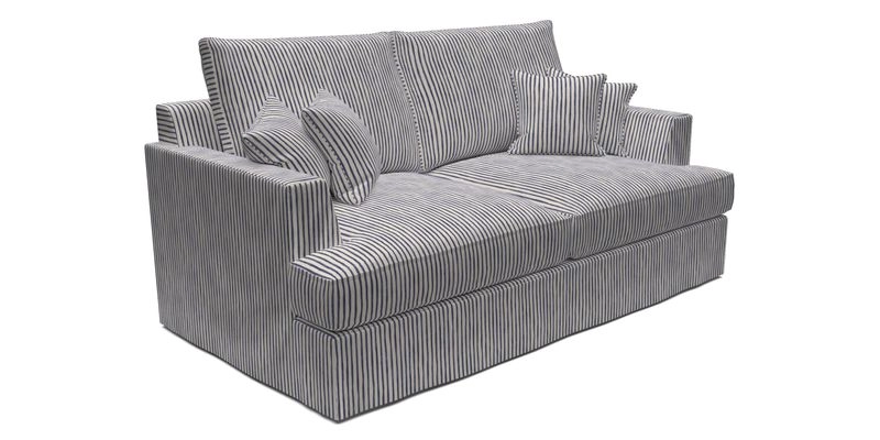 Slingsby 3 Seater Fitted Cover Sofa in Two Tone Plain Biscuit. Loose cover version available