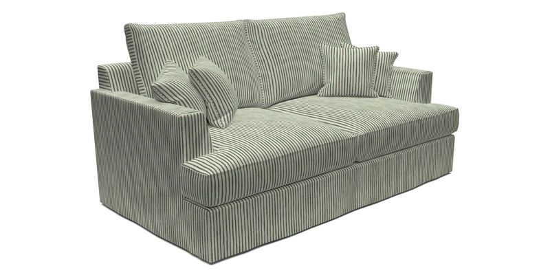 Slingsby 3 Seater Fitted Cover Sofa in Two Tone Plain Biscuit. Loose cover version available