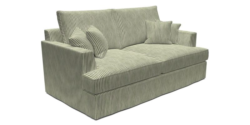 Slingsby 3 Seater Fitted Cover Sofa in Two Tone Plain Biscuit. Loose cover version available