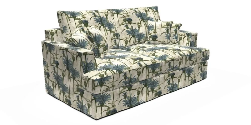 Slingsby 3 Seater Fitted Cover Sofa in Two Tone Plain Biscuit. Loose cover version available