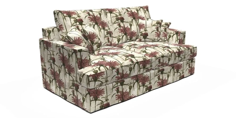 Slingsby 3 Seater Fitted Cover Sofa in Two Tone Plain Biscuit. Loose cover version available