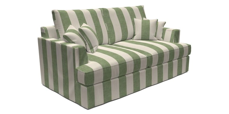Slingsby 3 Seater Fitted Cover Sofa in Two Tone Plain Biscuit. Loose cover version available