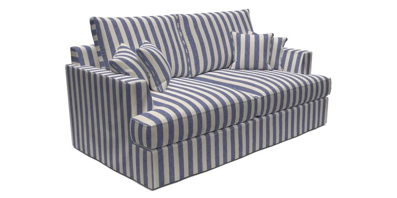 Slingsby 3 Seater Fitted Cover Sofa in Two Tone Plain Biscuit. Loose cover version available