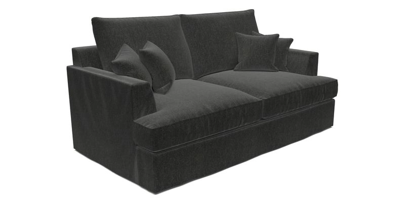 Slingsby 3 Seater Fitted Cover Sofa in Two Tone Plain Biscuit. Loose cover version available
