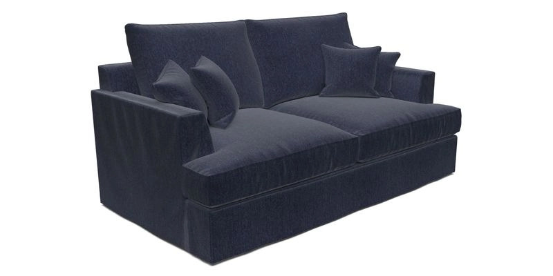 Slingsby 3 Seater Fitted Cover Sofa in Two Tone Plain Biscuit. Loose cover version available