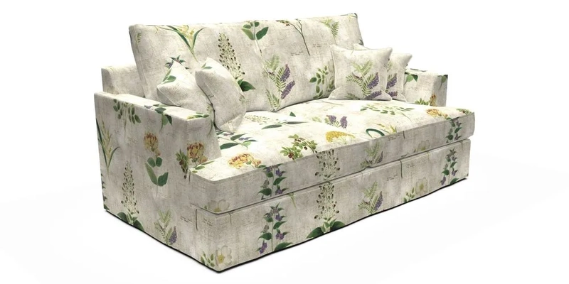 Slingsby 3 Seater Fitted Cover Sofa in Two Tone Plain Biscuit. Loose cover version available