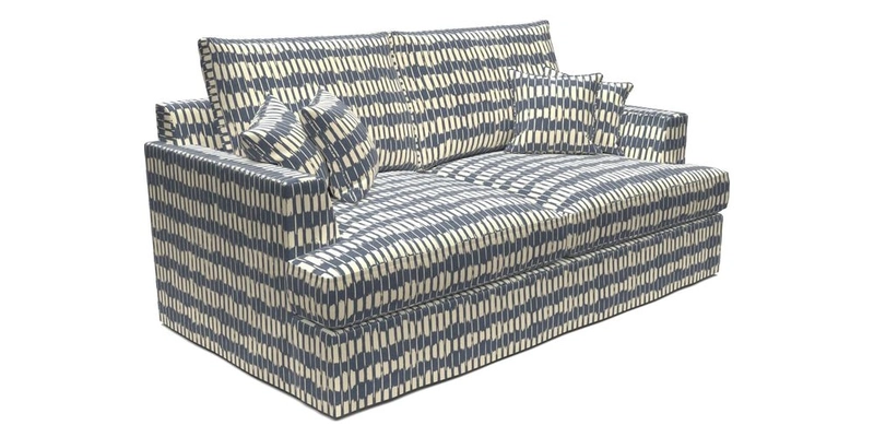 Slingsby 3 Seater Fitted Cover Sofa in Two Tone Plain Biscuit. Loose cover version available