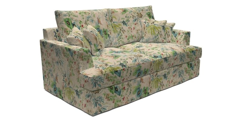 Slingsby 3 Seater Fitted Cover Sofa in Two Tone Plain Biscuit. Loose cover version available