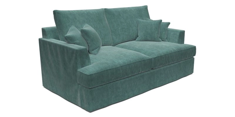 Slingsby 3 Seater Fitted Cover Sofa in Two Tone Plain Biscuit. Loose cover version available