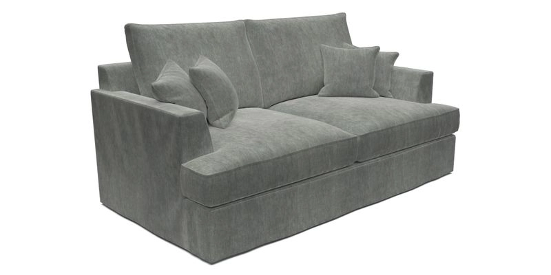 Slingsby 3 Seater Fitted Cover Sofa in Two Tone Plain Biscuit. Loose cover version available
