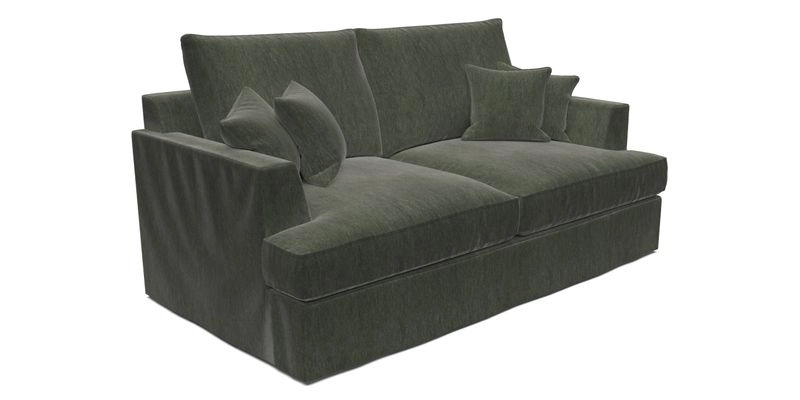 Slingsby 3 Seater Fitted Cover Sofa in Two Tone Plain Biscuit. Loose cover version available