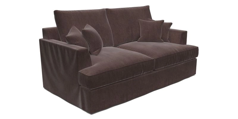 Slingsby 3 Seater Fitted Cover Sofa in Two Tone Plain Biscuit. Loose cover version available