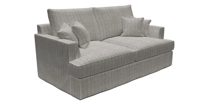Slingsby 3 Seater Fitted Cover Sofa in Two Tone Plain Biscuit. Loose cover version available