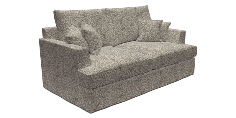 Slingsby 3 Seater Fitted Cover Sofa in Two Tone Plain Biscuit. Loose cover version available