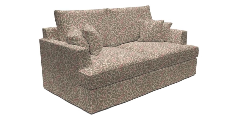 Slingsby 3 Seater Fitted Cover Sofa in Two Tone Plain Biscuit. Loose cover version available